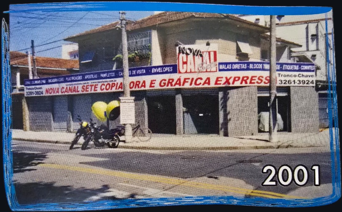 Fachada da Nova Canal Sete Copiadora e Gráfica Express em 2001